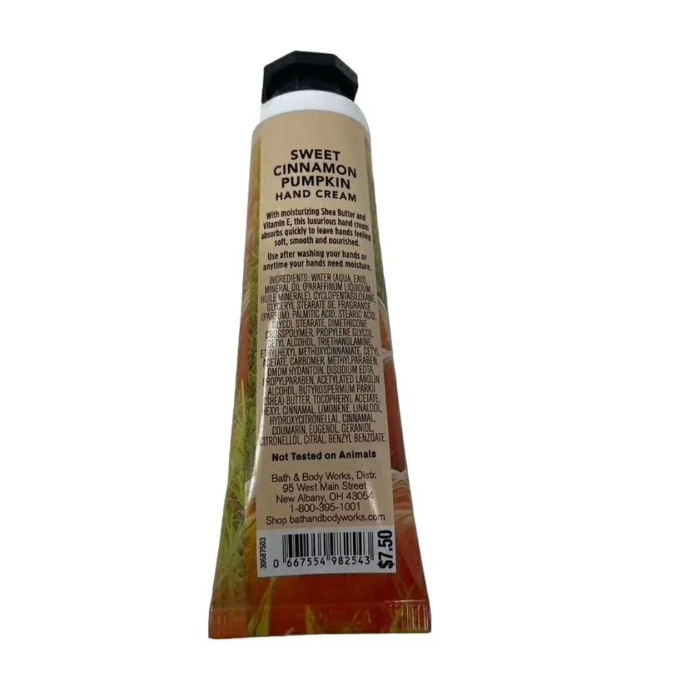 Bath and Body Works Sweet Cinnamon Pumpkin Shea Butter Hand Cream 1.0 Fl Oz 2022